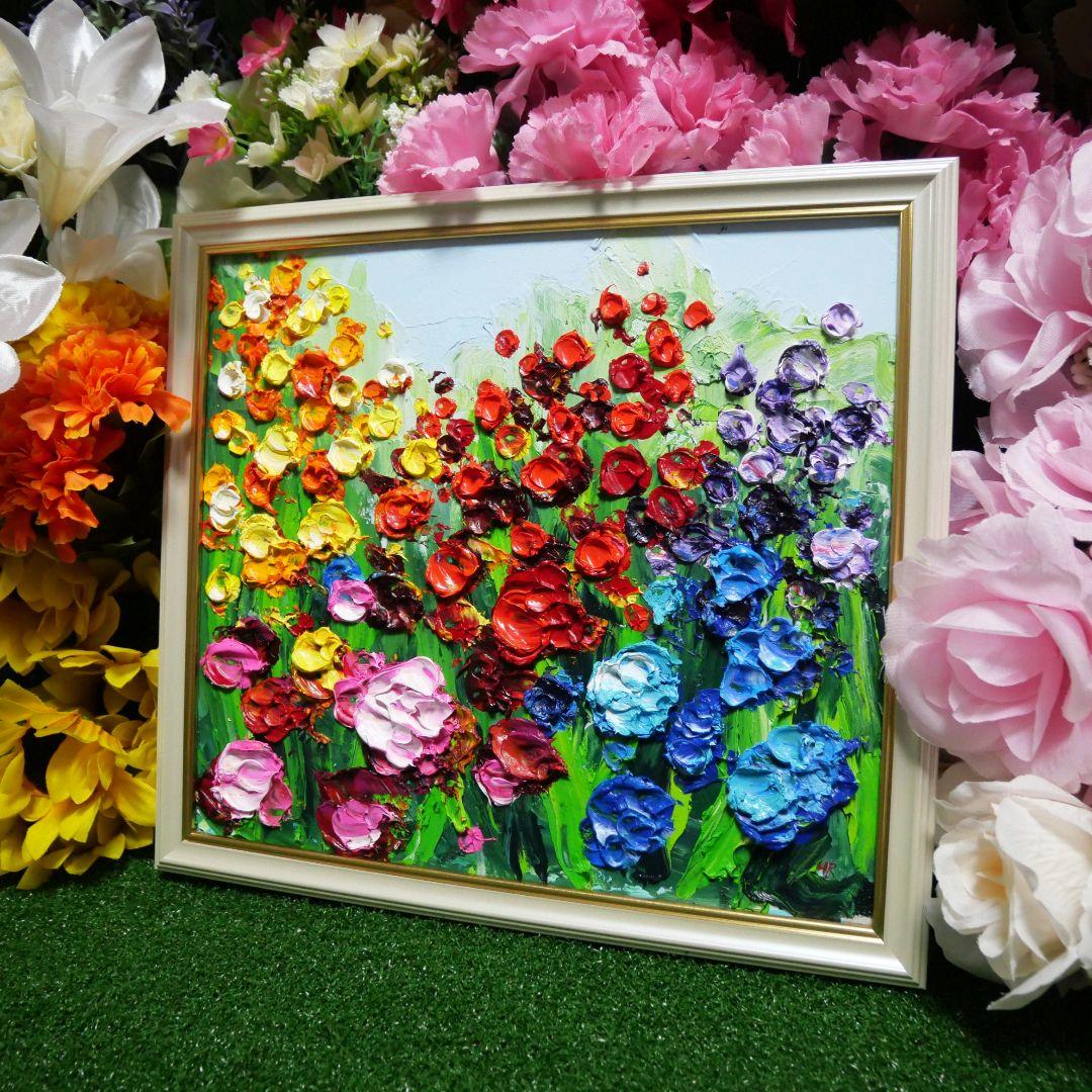 油絵 油彩 絵画 【giardino fiorito colorato 】