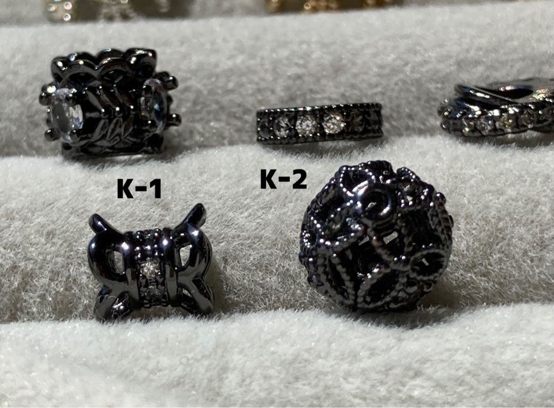 ロンデル　パーツ　シルバー　ゴールド　ブラック　ハンドメイド