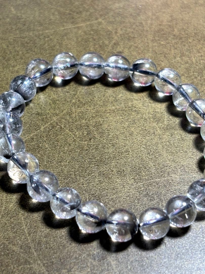 【極上！！】プラチナルチルクォーツブレスレット約８㎜（新品未使用）内径15.5㌢
