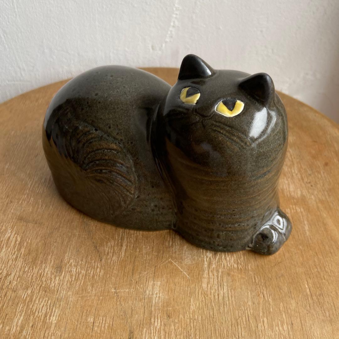 リサラーソン　じゃまをする猫　マイ　maj ツヤありブラック　scope