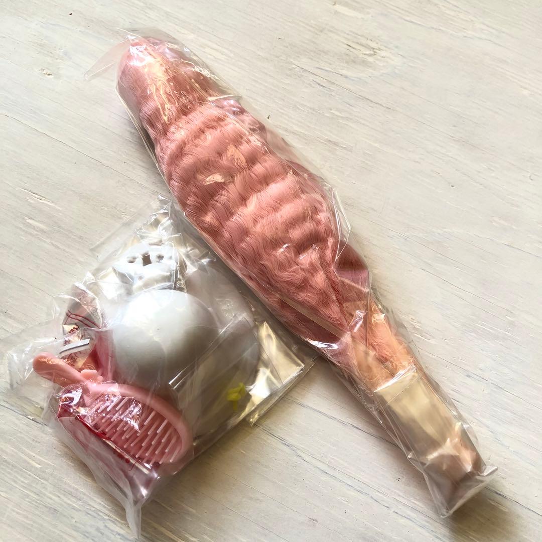 新品お人形教室リカちゃん本体と小物　トップアッププレソバージュ　ミルキーピンク