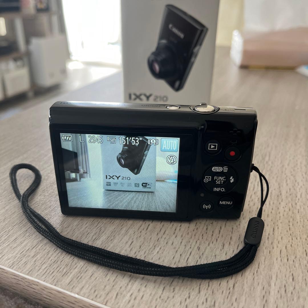 Canon IXY 210 コンパクトデジタルカメラ 黒　16GBメモリ付き