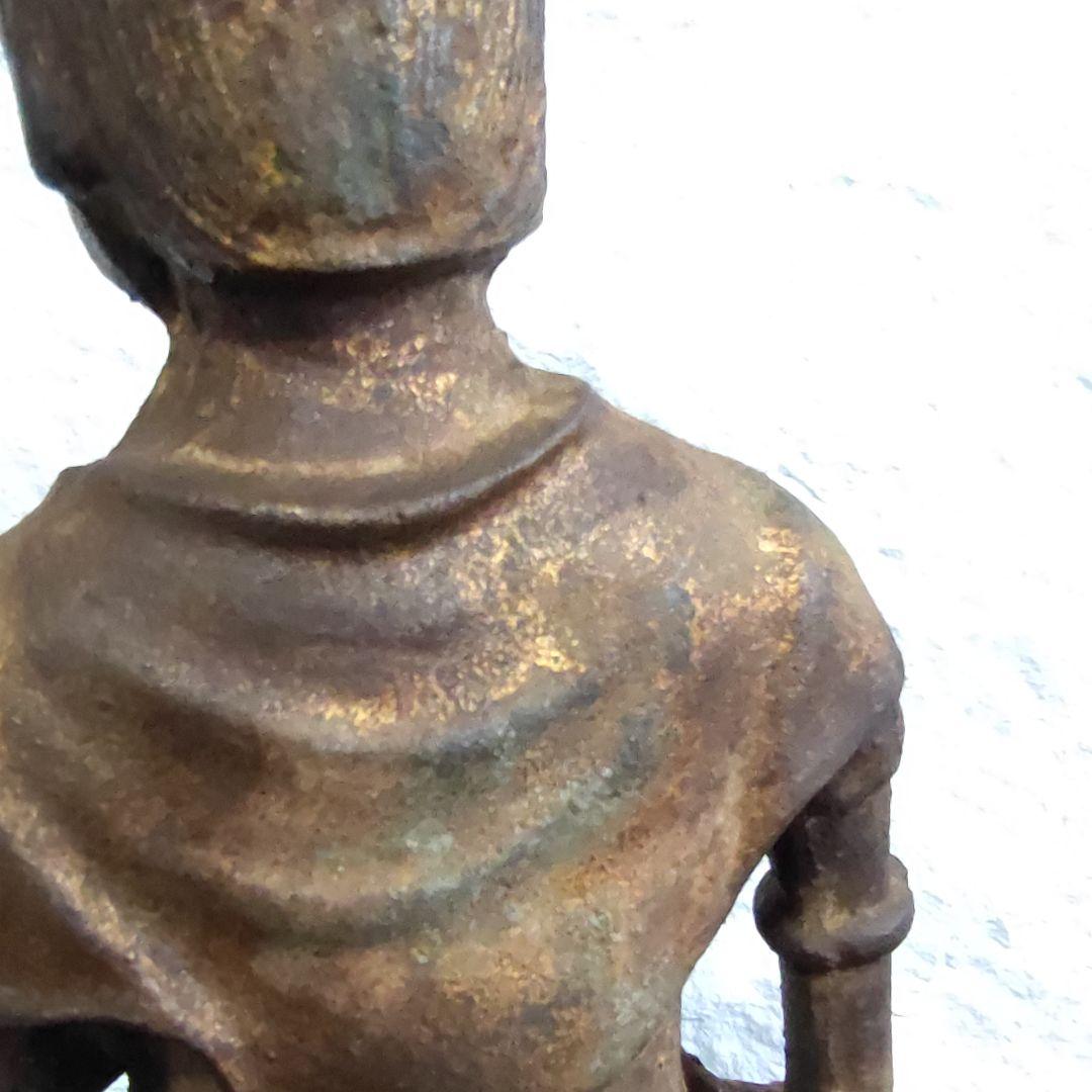 【希少 骨董品 旧家出物】大型 菩薩 立像 金箔銅像 51.2cm/5.2kg