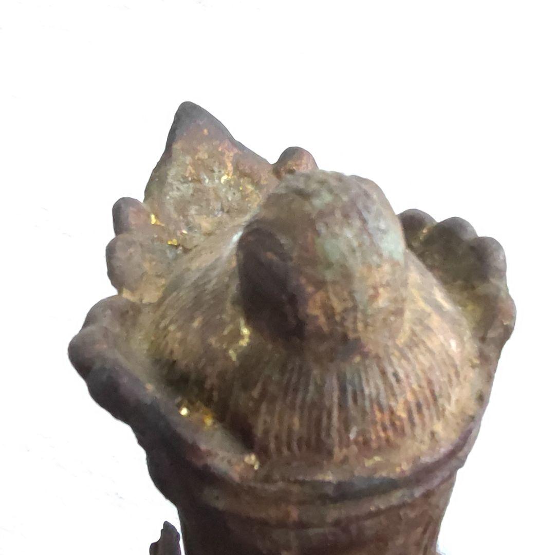 【希少 骨董品 旧家出物】大型 菩薩 立像 金箔銅像 51.2cm/5.2kg