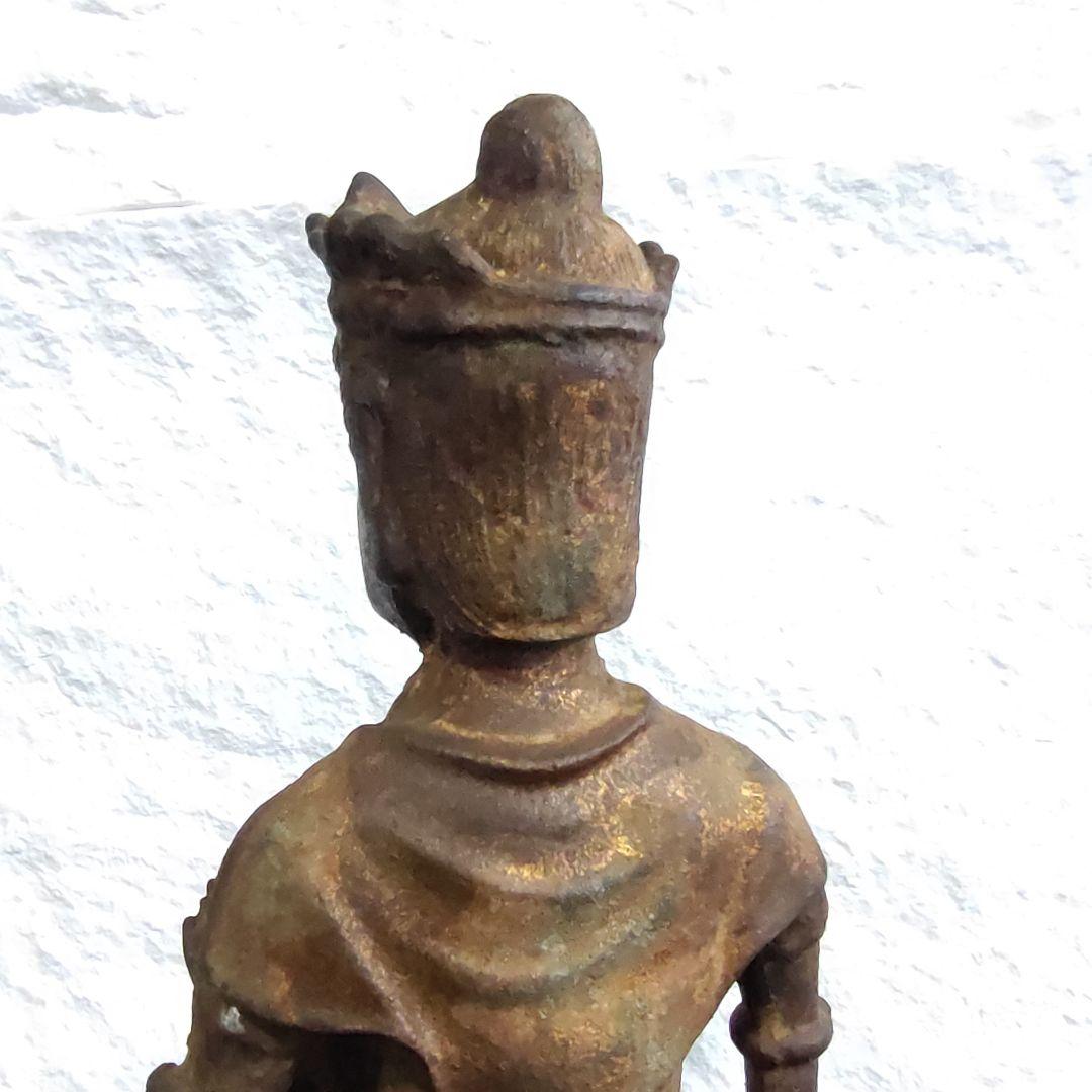 【希少 骨董品 旧家出物】大型 菩薩 立像 金箔銅像 51.2cm/5.2kg