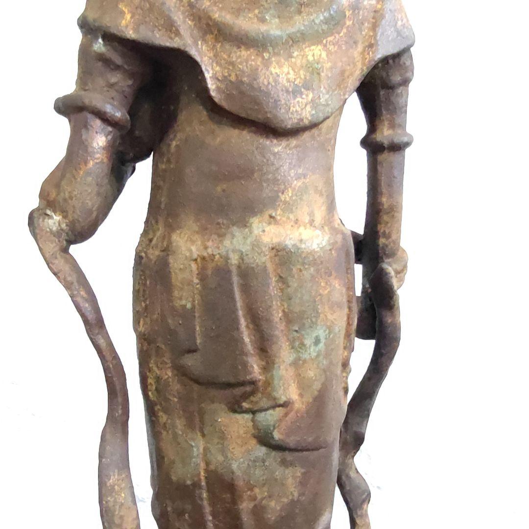 【希少 骨董品 旧家出物】大型 菩薩 立像 金箔銅像 51.2cm/5.2kg