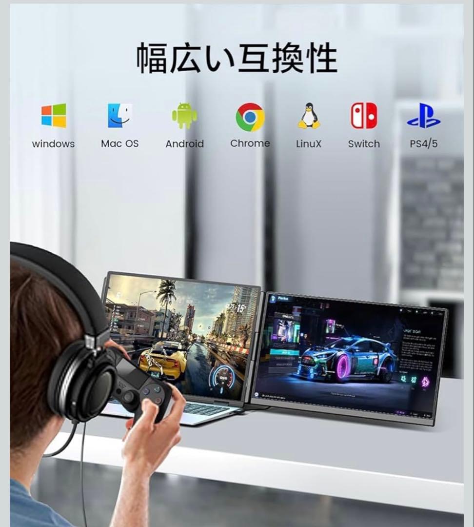 デュアルディスプレイ ダブルモニター トリプルモニター 15.6インチ FHD