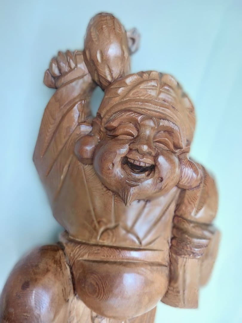 木彫り七福神大黒天置物縁起物昭和レトロ