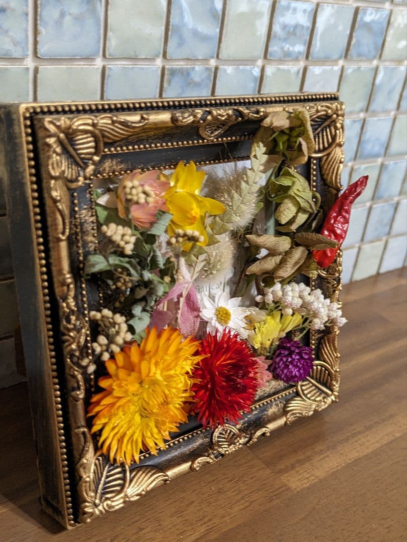 ドライフラワー★可愛いフレームアレンジメント★