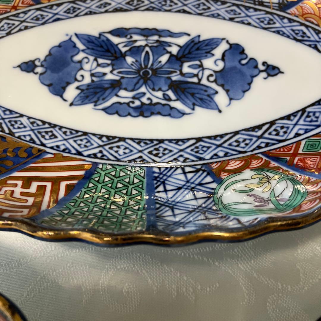 美濃焼　三洋陶器　龍峰窯　金彩祥瑞　楕円皿3枚