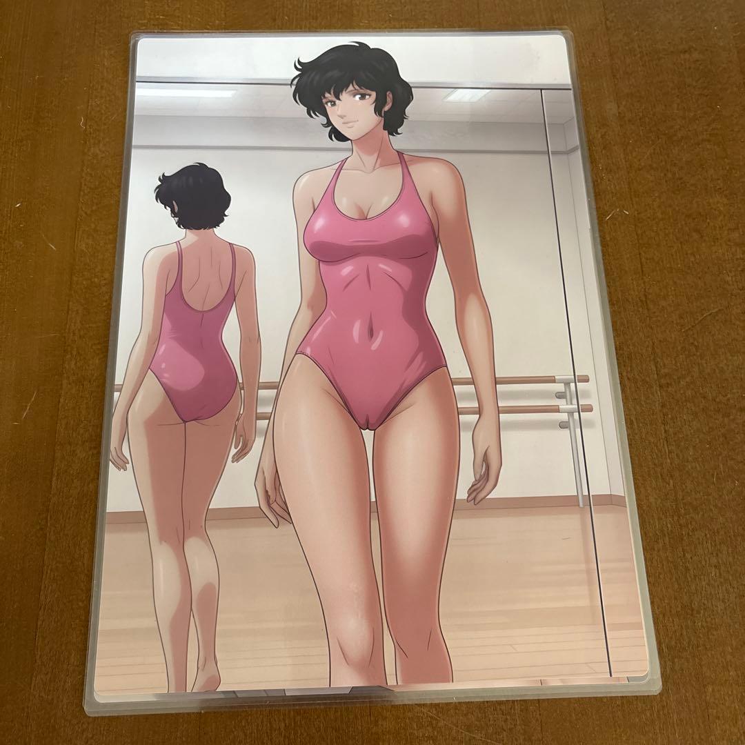 キャツアイ　来生愛似　A3ラミネート加工済ポスター5枚　ピンク水着 ブロマイド