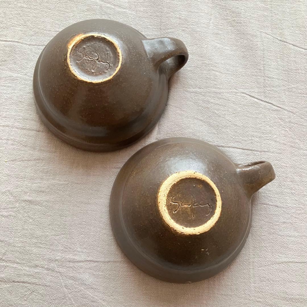 【希少・新品未使用】安福由美子　スープカップ　2点