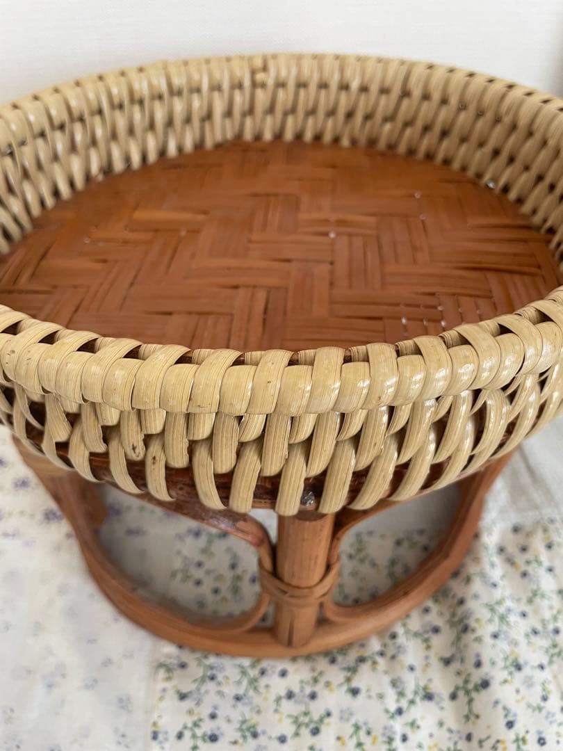 タイチェンマイの伝統的編みかご　2点　籐/ラタン /竹