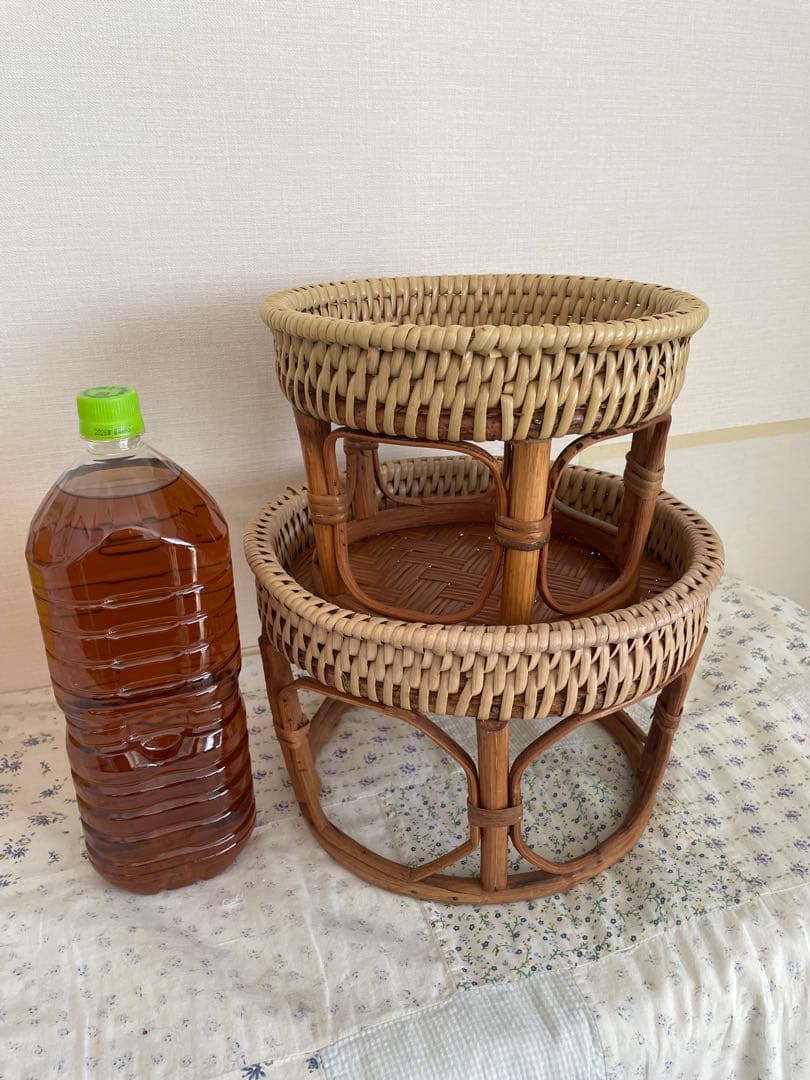 タイチェンマイの伝統的編みかご　2点　籐/ラタン /竹