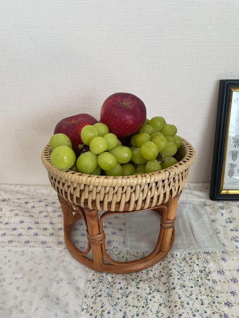 タイチェンマイの伝統的編みかご　2点　籐/ラタン /竹