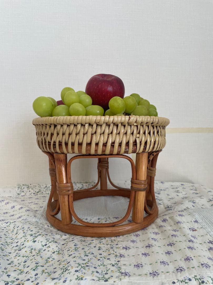 タイチェンマイの伝統的編みかご　2点　籐/ラタン /竹