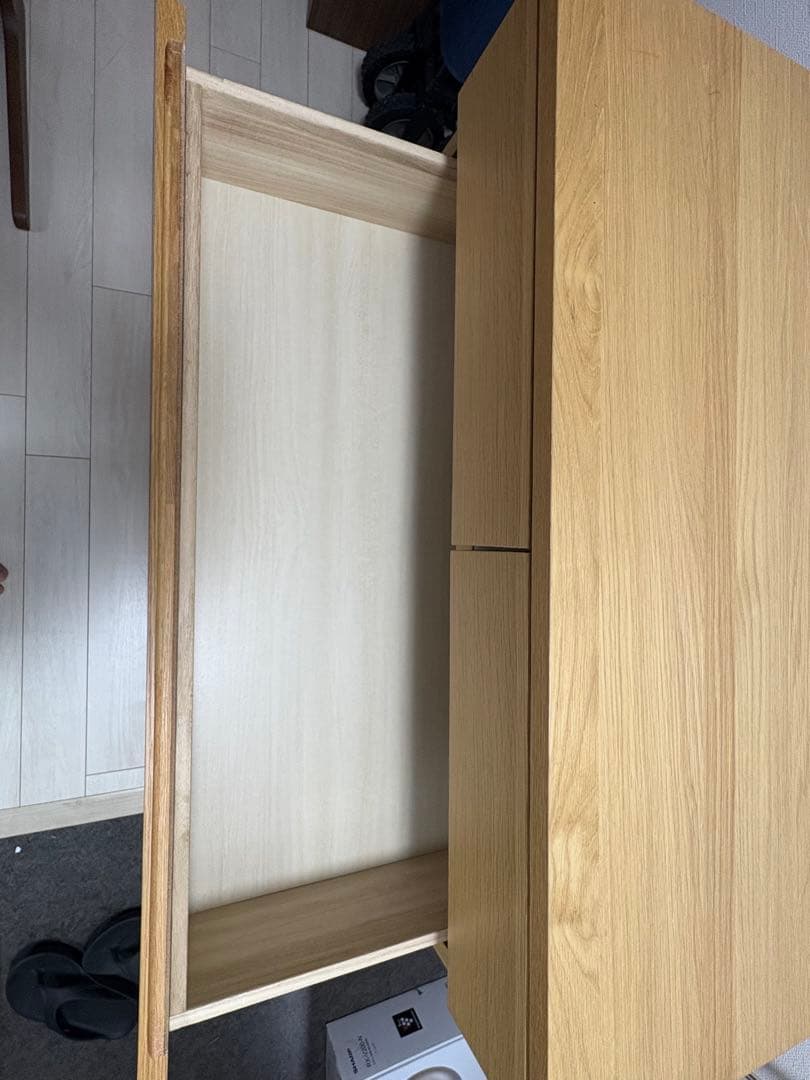 MUJI/無印良品 オーク材 木製チェスト/4段引出