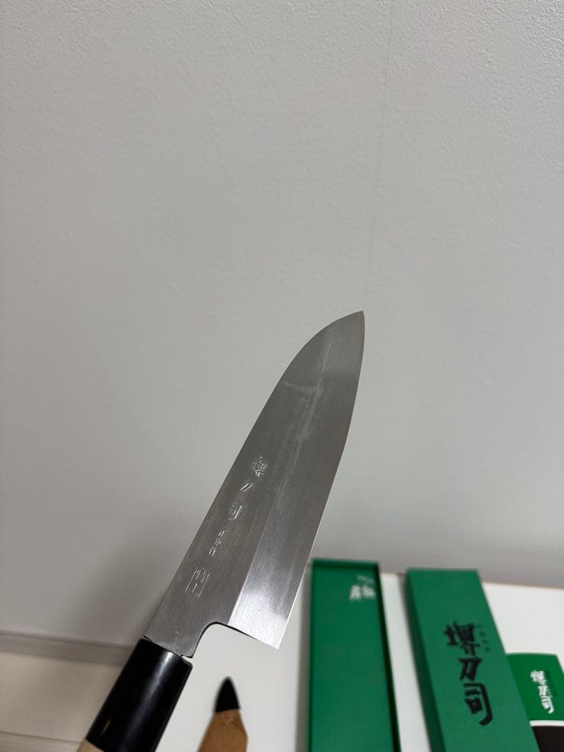 堺刀司　三徳包丁　白一鋼　白紙1号