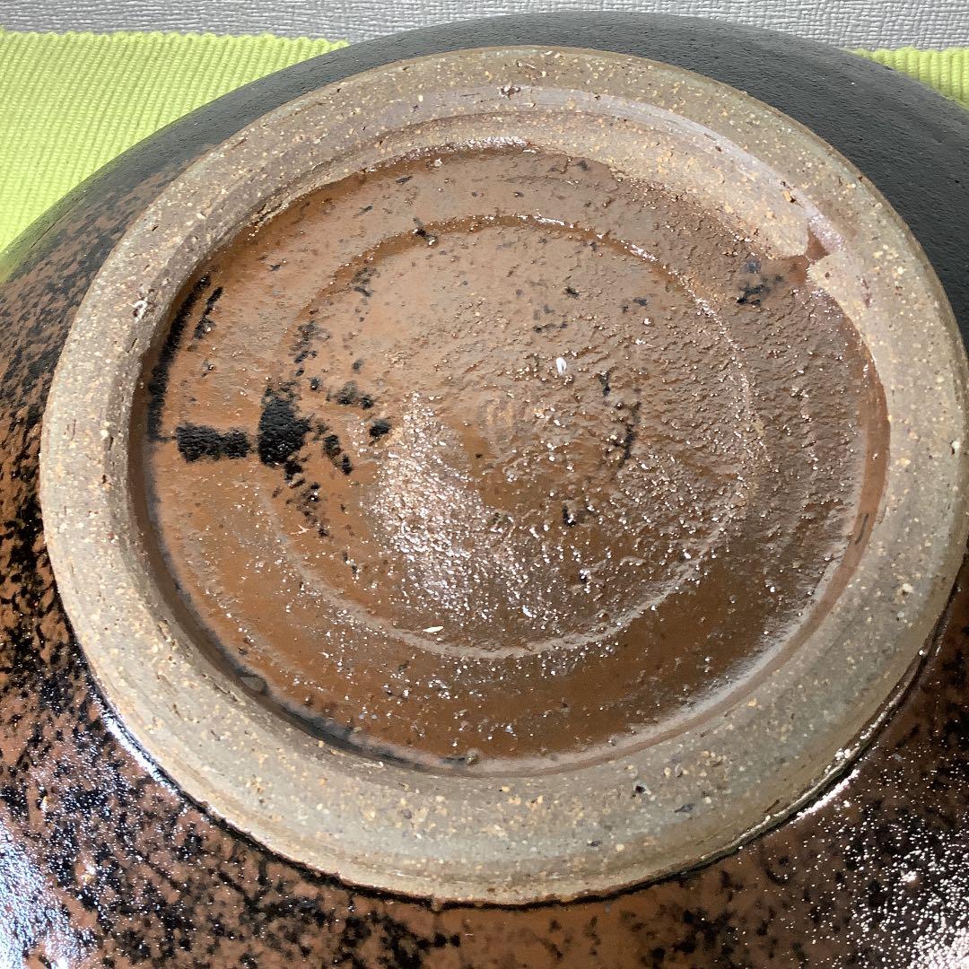 値下げ　出西窯(しゅっさい) 黒釉　大皿　29.5cm