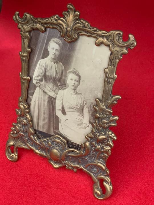 英国アンティーク フォトフレームブラス製(大型) (C)