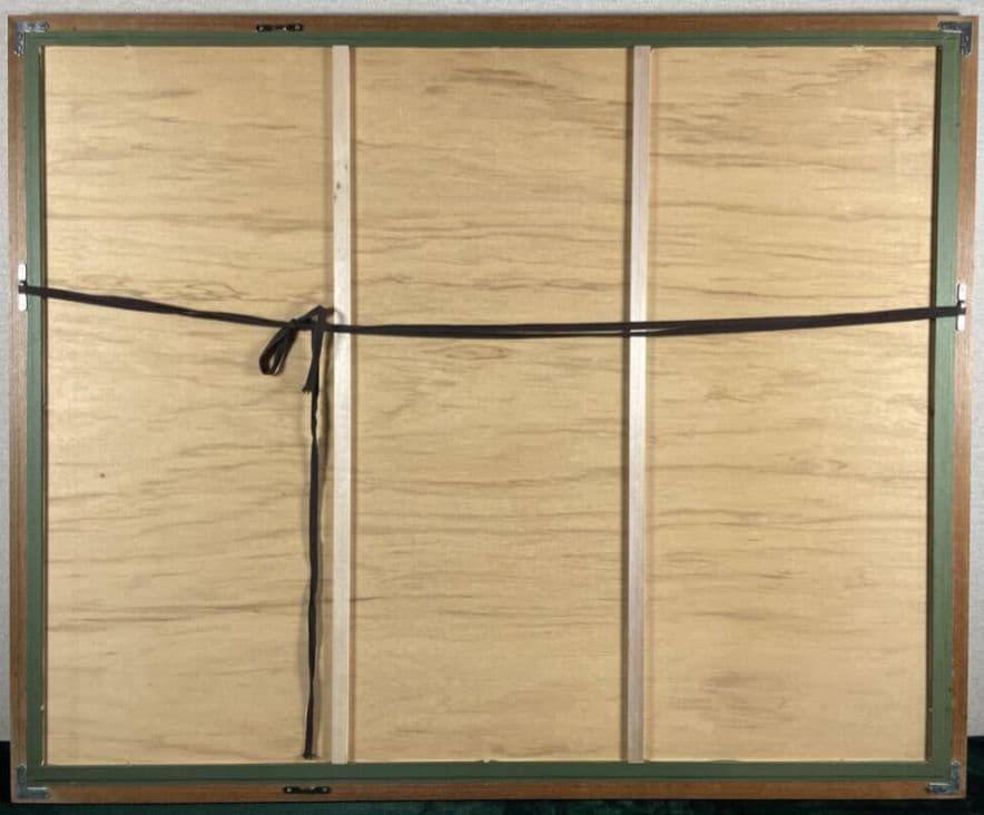 【真作】中島千波 『櫻花霞富士』大判 シルクスクリーン サイン・落款 ★波打あり