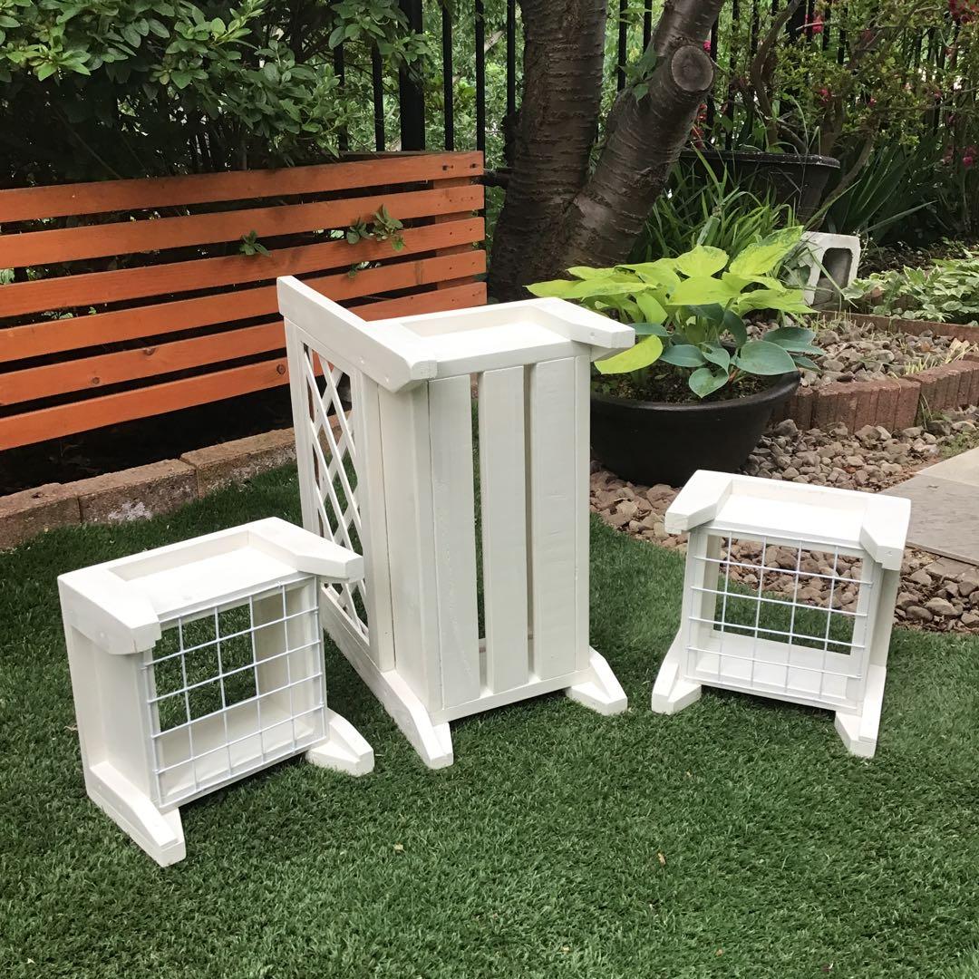 ガーデニング　トレリスプランターフラワースタンド3点セット