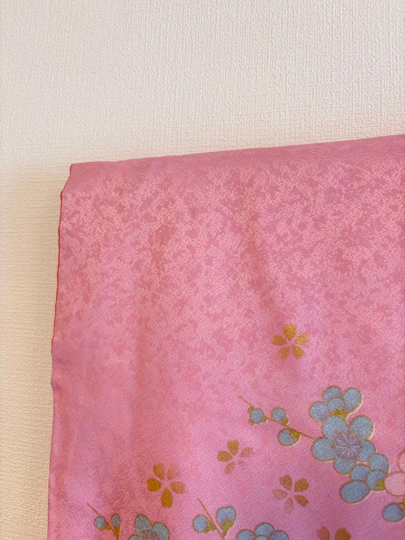 七五三 7歳 正絹着物 ピンク 四季花 束熨斗M2509021