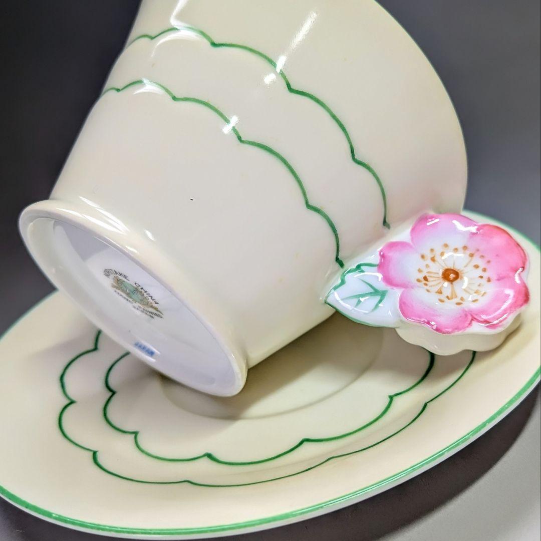 オールドノリタケ フラワーハンドル カップ＆ソーサー 桜風 アンティーク 美品