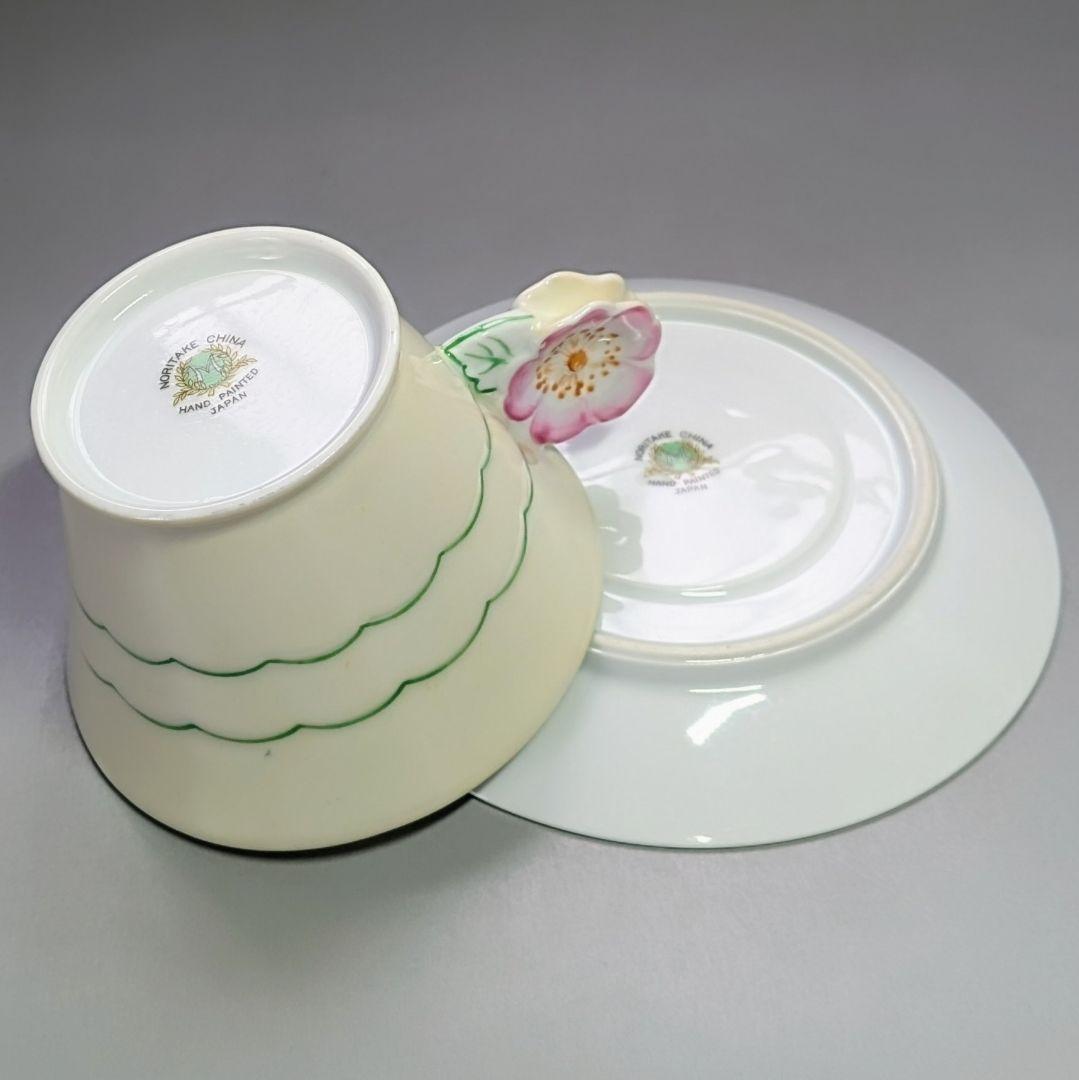 オールドノリタケ フラワーハンドル カップ＆ソーサー 桜風 アンティーク 美品