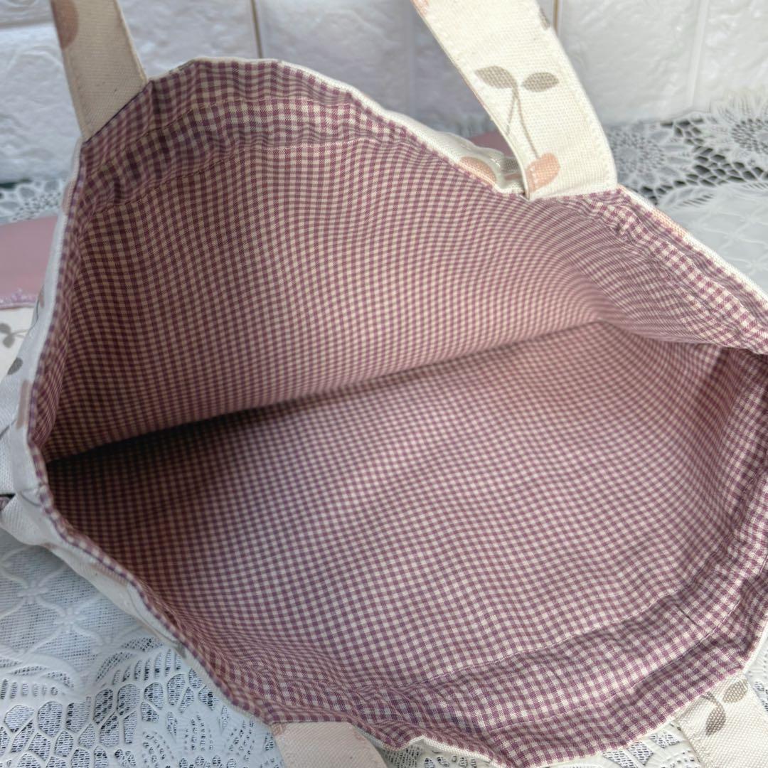 入園入学準備　5点セット　女の子　チェリー柄　ハンドメイド