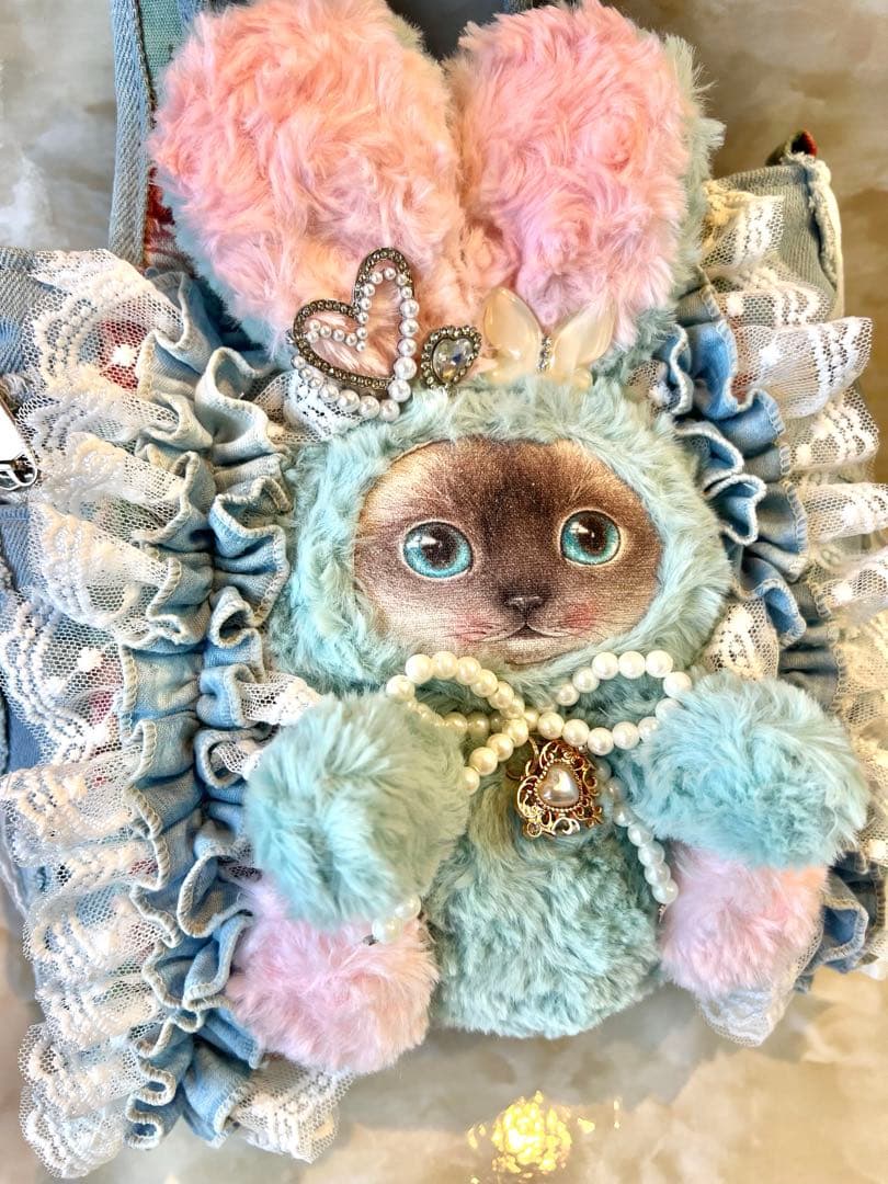 あ*き様 コヤンイサムチョン　コロンと可愛サイドポケットファスナーバッグ　デニム