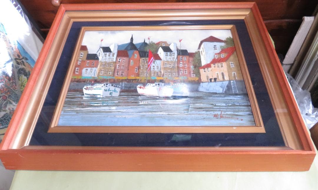 ◆　ちょび　黒沢 久　「オンフルール」　油彩6号　彩日会委員　◆