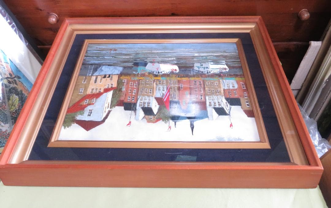 ◆　ちょび　黒沢 久　「オンフルール」　油彩6号　彩日会委員　◆