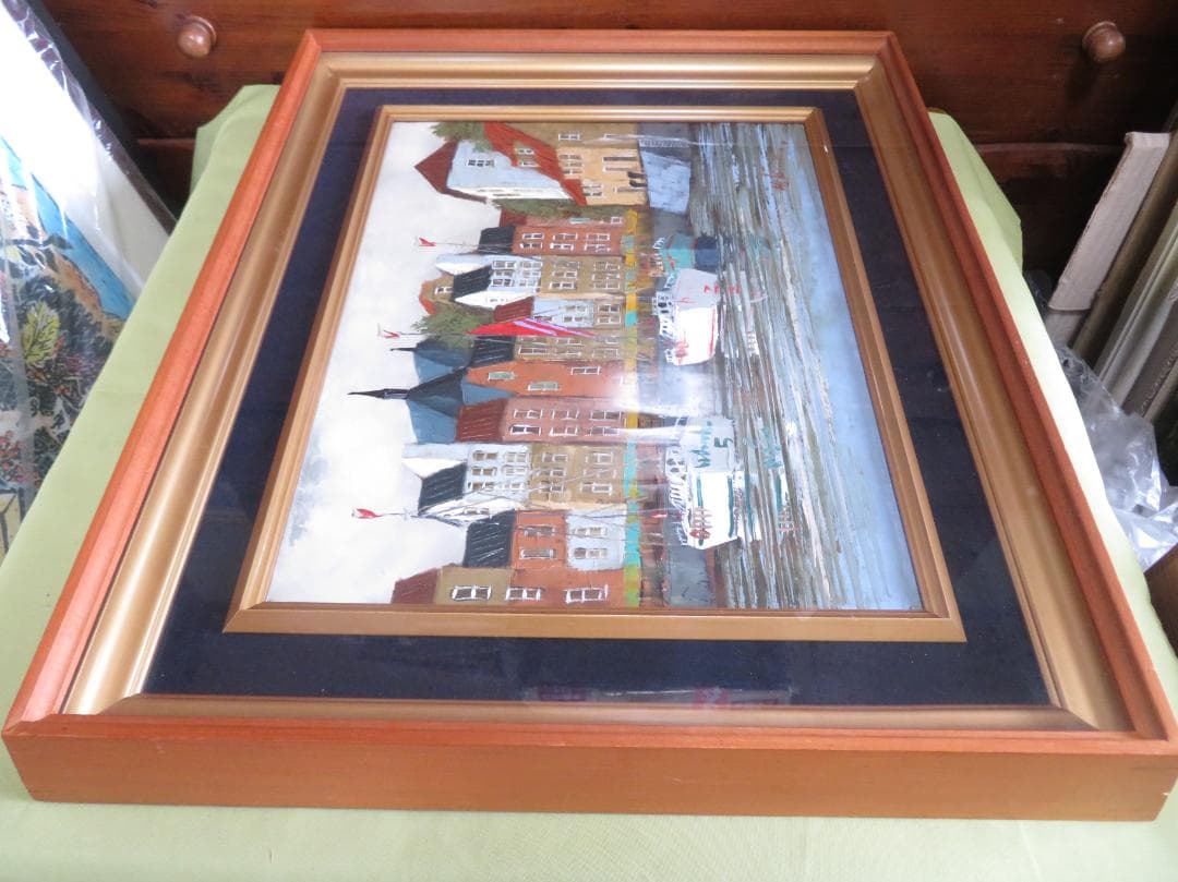 ◆　ちょび　黒沢 久　「オンフルール」　油彩6号　彩日会委員　◆