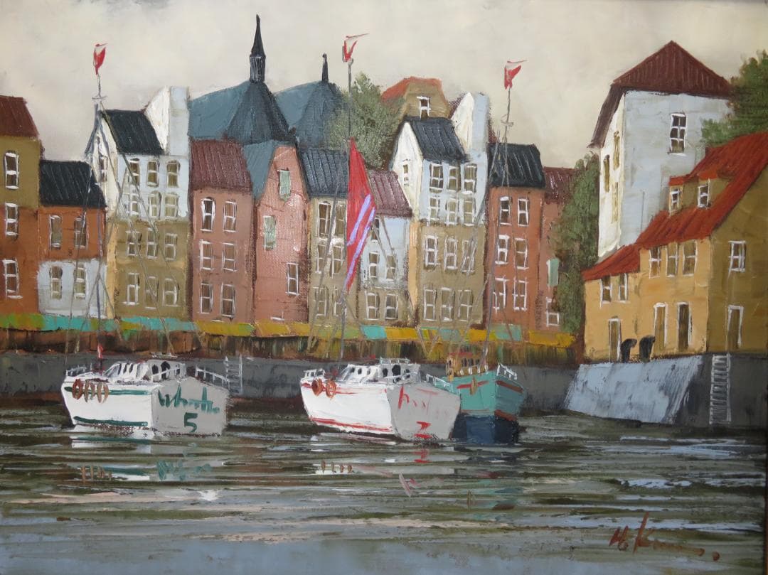 ◆　ちょび　黒沢 久　「オンフルール」　油彩6号　彩日会委員　◆