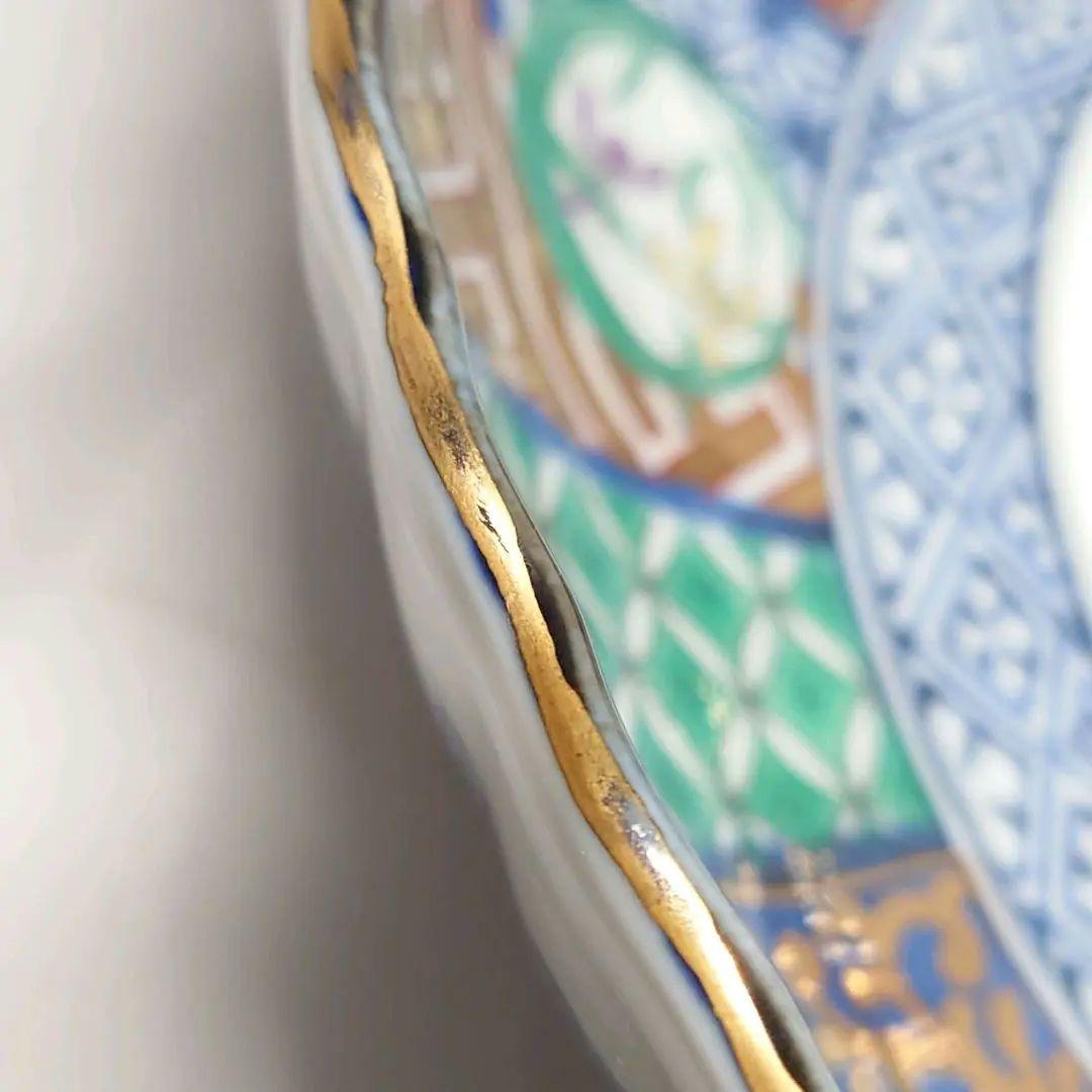 龍峰窯　祥瑞花丸紋　金彩　銘々皿　5枚　大鉢　盛鉢