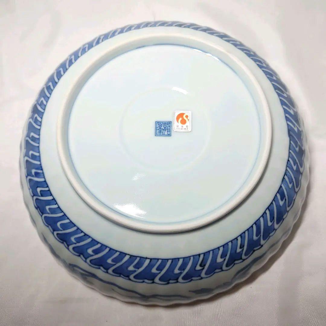 龍峰窯　祥瑞花丸紋　金彩　銘々皿　5枚　大鉢　盛鉢