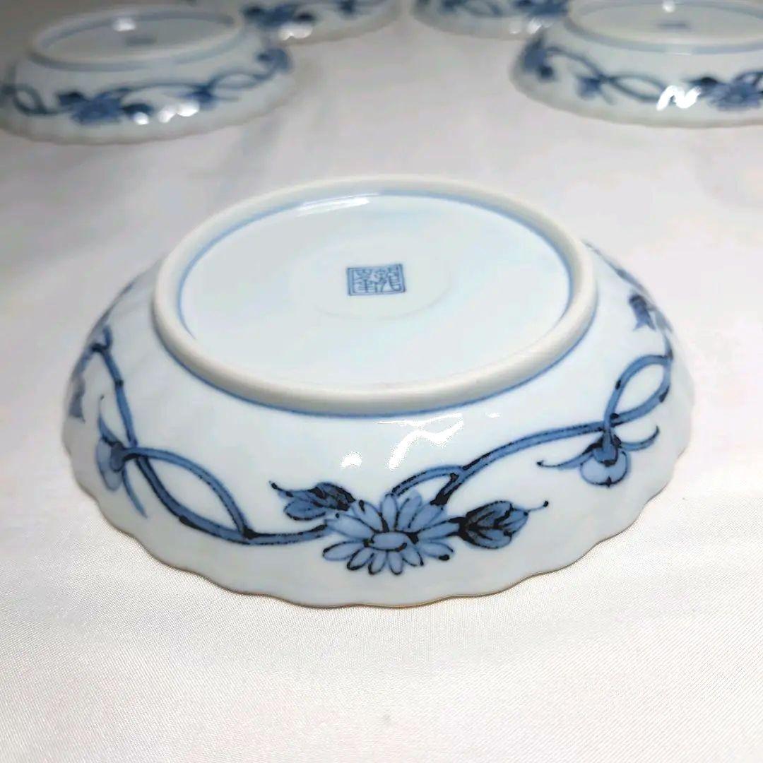 龍峰窯　祥瑞花丸紋　金彩　銘々皿　5枚　大鉢　盛鉢