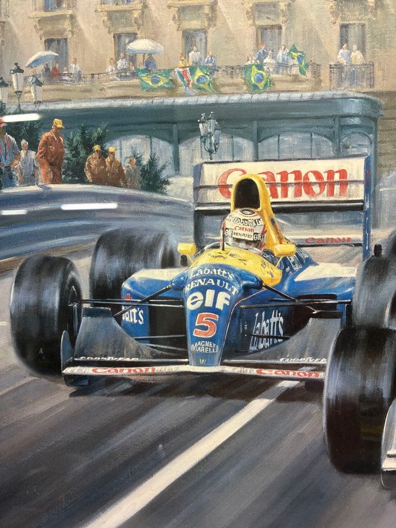 アイルトンセナ 直筆サイン入りリトグラフ　FIGHT TO THE FINISH