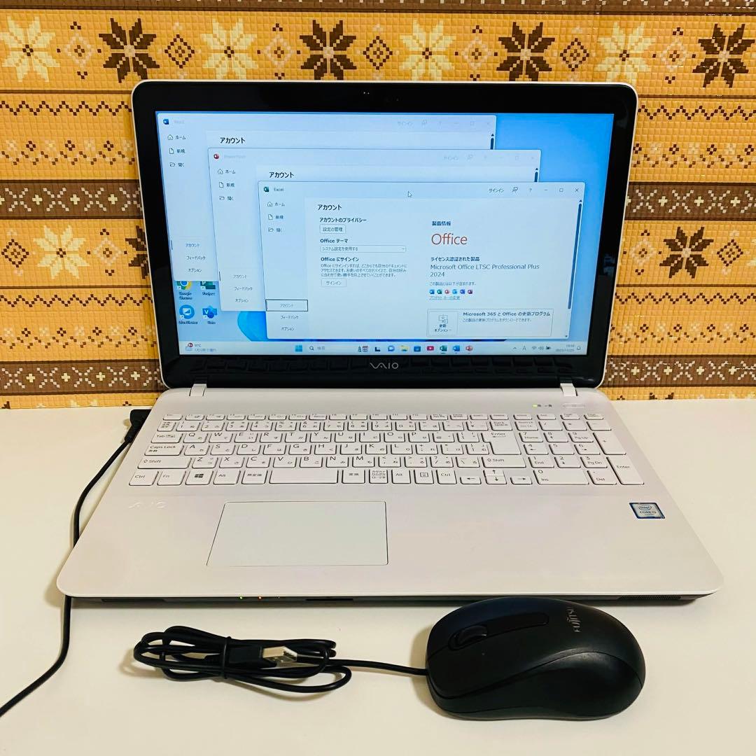Y944 SonyVaioノートパソコンSSDメモリ8G高速 Windows11