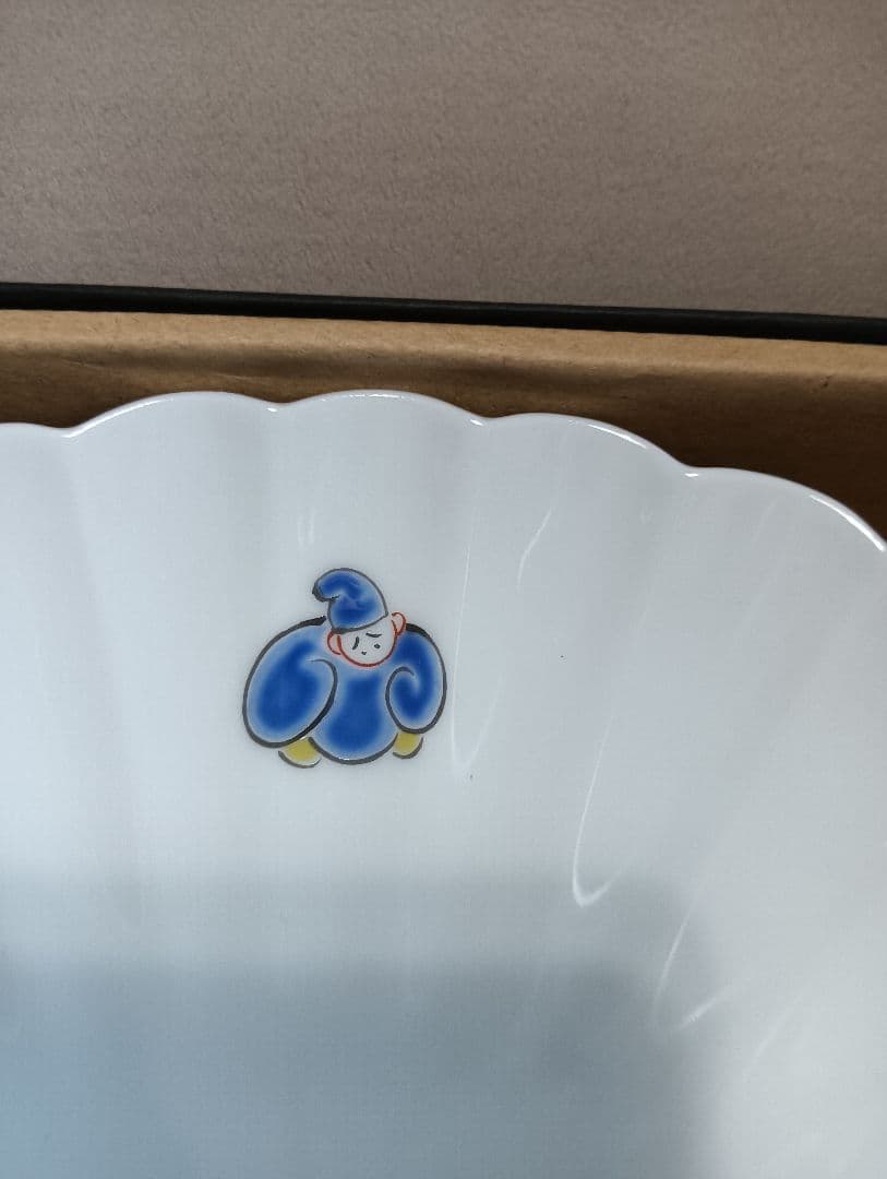 深川製磁　六歌仙　菊割盛皿　1枚　 大皿　21センチ　未使用美品　有田焼