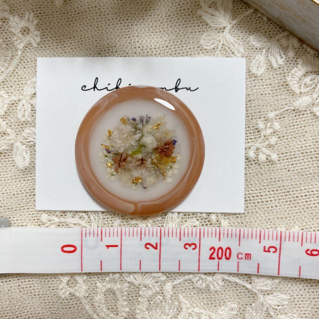 ハンドメイド　レジン　お花　ヘアゴム　ポニーフック　ブローチ　no.137