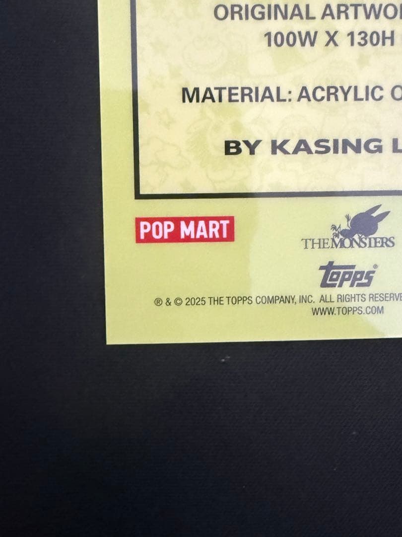 topps Labubu chrome TM01 プリントサイン　ラブブ