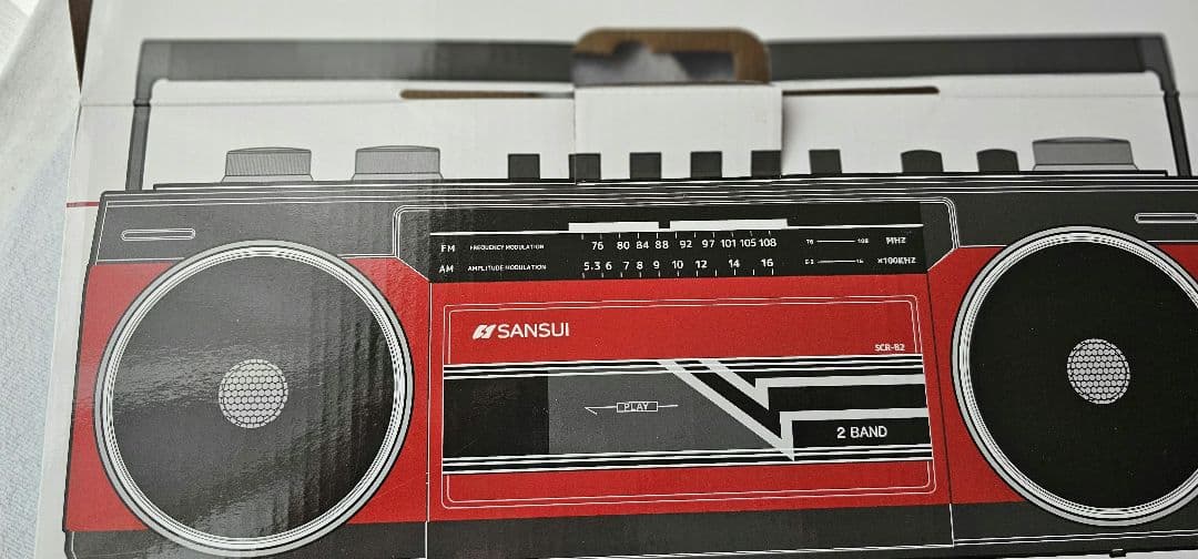 SANSUI　ラジカセ SCR-B2(RD)