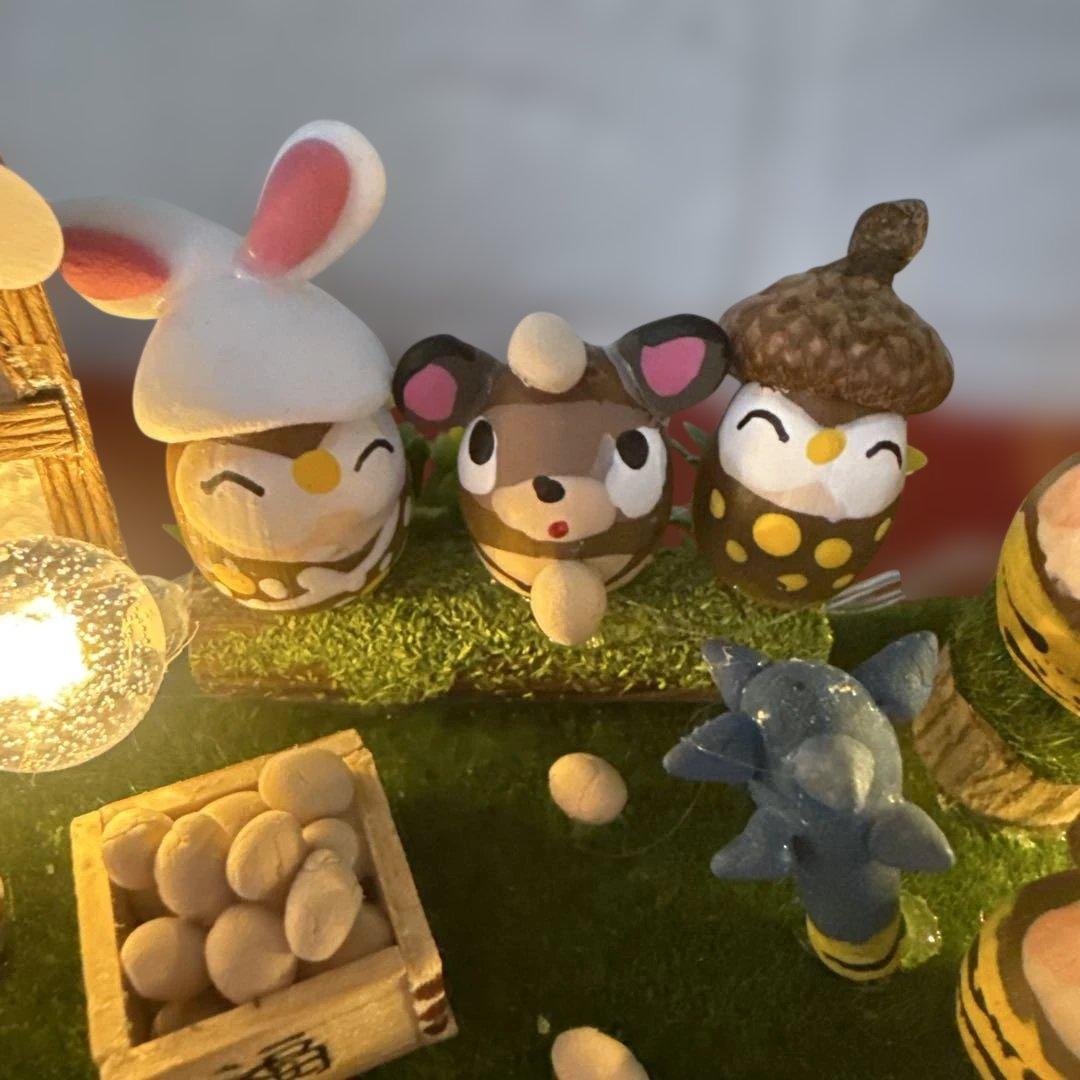 どんぐりアート♡タペストリー風節分＆節分オブジェ♡