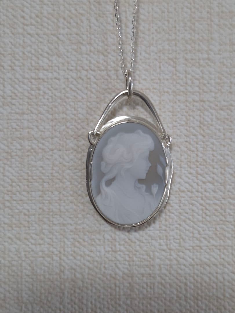 ネックレス・ペンダント Silver950 & Agate Cameo necklace