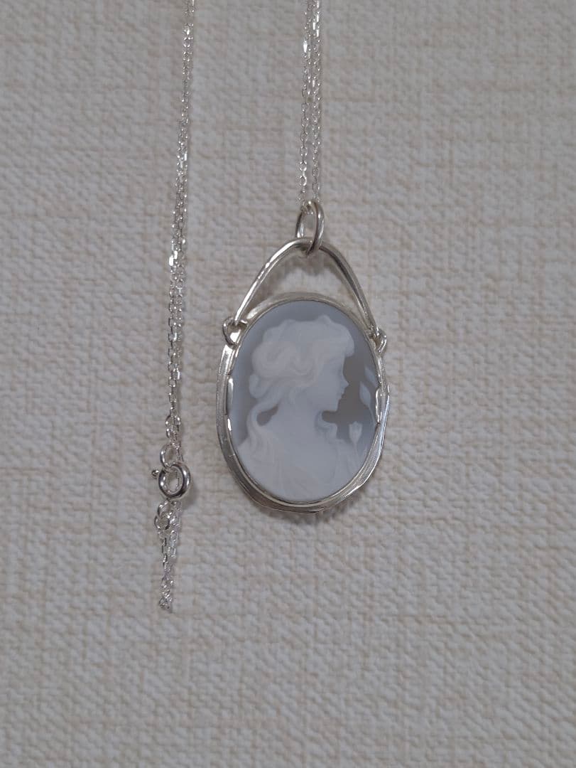 ネックレス・ペンダント Silver950 & Agate Cameo necklace
