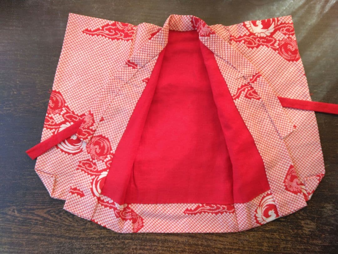 12号市松人形着物、重ね着、長襦袢セット