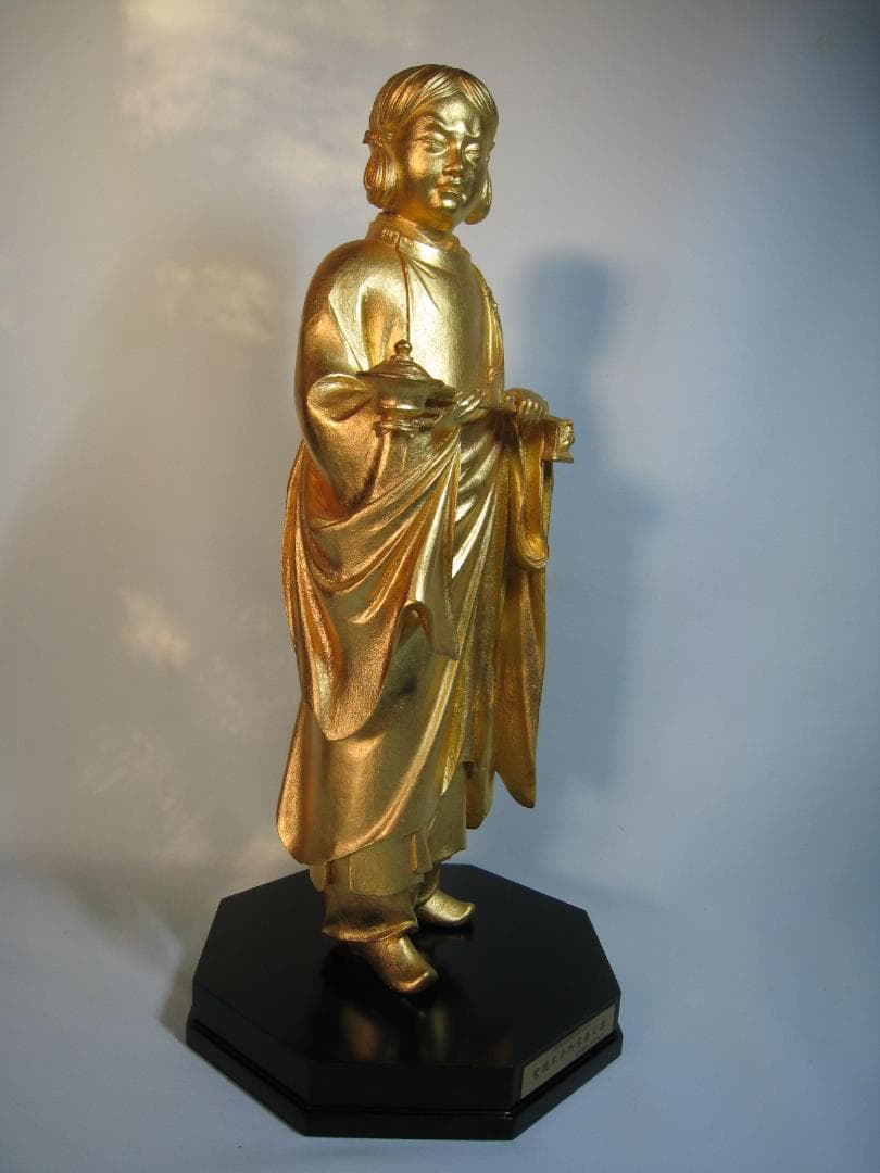 本金箔ブロンズ製　聖徳太子像十六歳孝養像　高村光雲　 四天王寺創建1400年記念