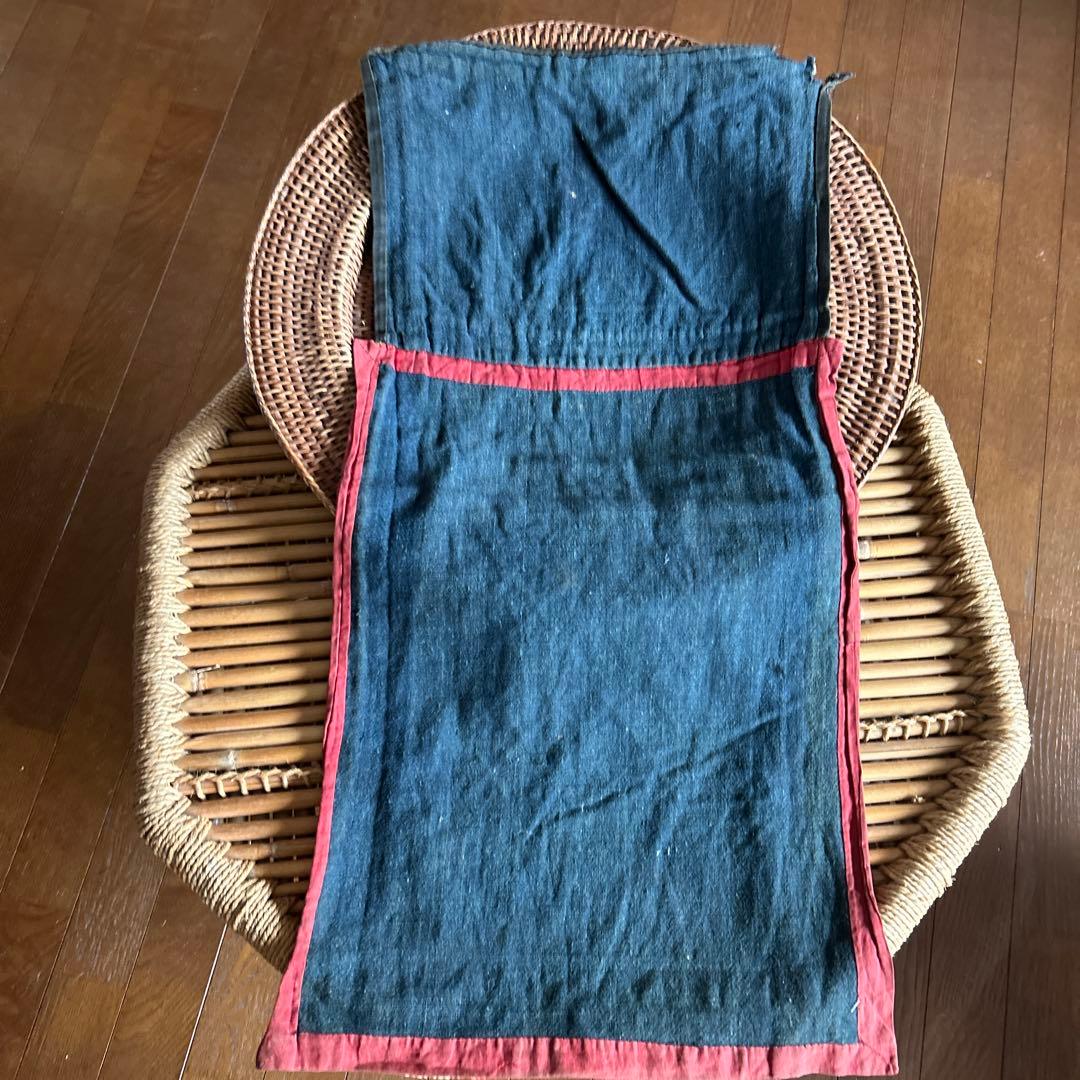 カ*ラ様 古古布・モン族藍染めバティック布手刺繍おんぶ布